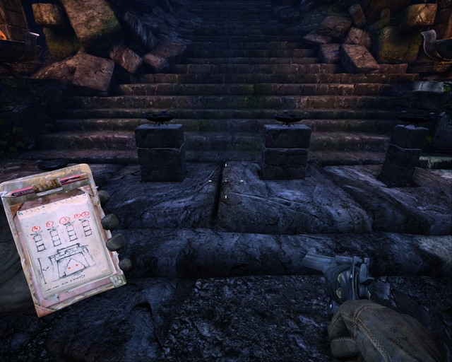 Set the pedestals like your notebook shows you. - Mayan City | Walkthrough - Walkthrough - Deadfall Adventures Game Guide & Walkthrough