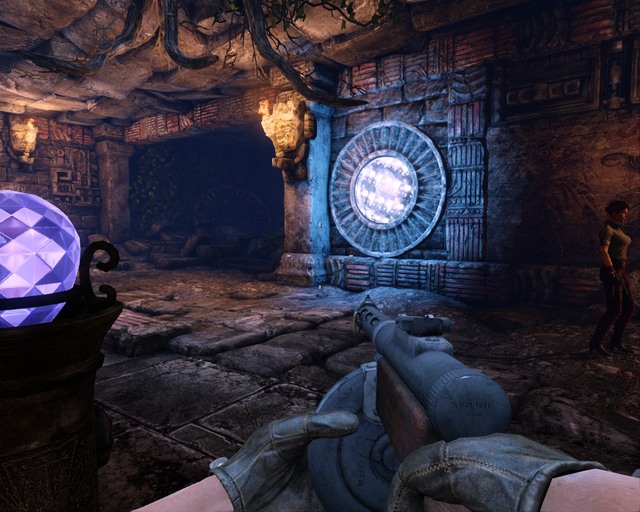 You have to light up the crystal from every side. - Mayan City | Walkthrough - Walkthrough - Deadfall Adventures Game Guide & Walkthrough