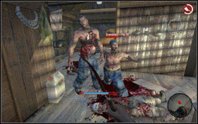 To get inside the hut (2) you might jump into water and use stairs to go up #1 - Blood in the Tropics; The Dead in Fishing Net - Sidequests - Dead Island Game Guide