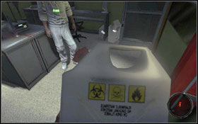 Take fluid #1 and return to Frank #2 - place the canister next to the door - Substance of Matter; Rotting Flesh - Sidequests - Dead Island Game Guide