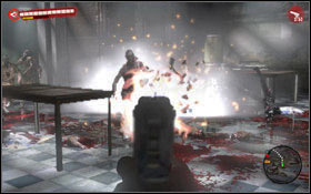 You should still stay on an upper level (for the last time) and take an advantage again - Devils Labyrinth - Chapter 16 - Dead Island Game Guide