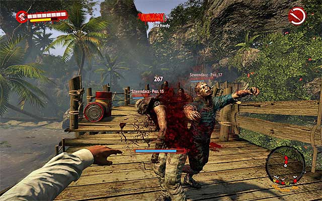 When the Horde attacks, return to the bridge on the west, because its the only one uncovered path leading to the camp - Kill all attacking monsters | Chapter 1 - Back to Reality - Chapter 1 - Back to Reality - Dead Island Riptide Game Guide
