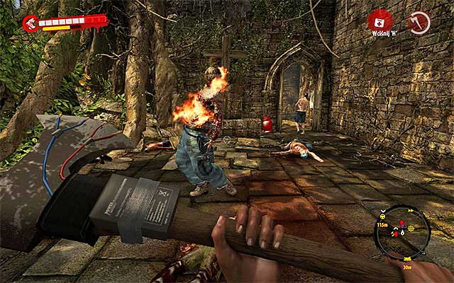 Head for the main part of ruins and start zombie extermination - Clean the missions ruins | Chapter 5 - House of God - Chapter 5 - House of God - Dead Island Riptide Game Guide