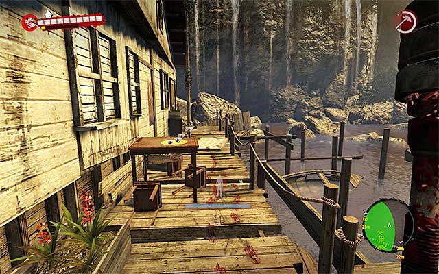 Main door to Jimmys Workshop is closed, so you have to look another way in - Look for an entrance to the workshop | Chapter 5 - Pump Action - Chapter 5 - Pump Action - Dead Island Riptide Game Guide