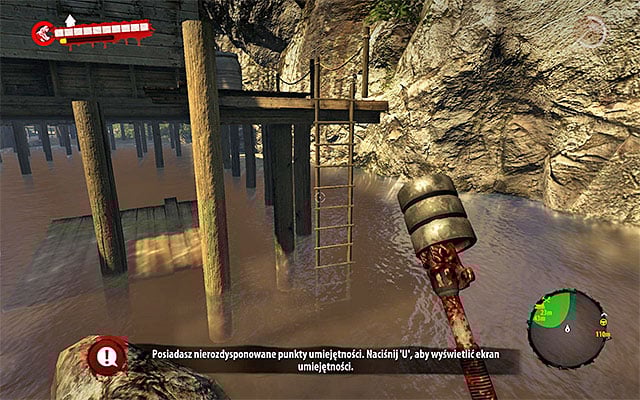 Find a ladder (screen above) which allows you to omit destroyed balcony - Look for an entrance to the workshop | Chapter 5 - Pump Action - Chapter 5 - Pump Action - Dead Island Riptide Game Guide