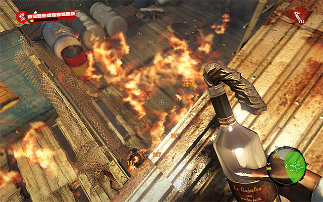 Stop where the screen above shows - the area is strong with Walkers - Look for an entrance to the workshop | Chapter 5 - Pump Action - Chapter 5 - Pump Action - Dead Island Riptide Game Guide