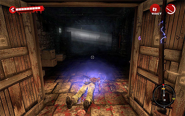 Return upstairs and approach the door, through which zombies were trying to get through - Find a passage to lower level | Chapter 11 - The Crash - Chapter 11 - The Crash - Dead Island Riptide Game Guide