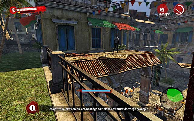 Now you have to jump over a small balustrade, to land on the right roof where a single zombie should be located also - Ladies First | Side missions - Henderson - Side missions - Henderson - Dead Island Riptide Game Guide