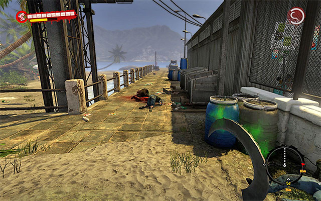 When you exit the warehouse go forward and then turn right, passing a bus on your way - Find the Ferry Station | Chapter 7 - The Crossing - Chapter 7 - The Crossing - Dead Island Riptide Game Guide