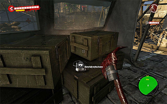 You cant use your own explosives, but the ones from the base - Find explosives in Military Base | Chapter 9 - Militarized Zone - Chapter 9 - Militarized Zone - Dead Island Riptide Game Guide