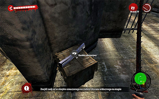 Search a ground floor of the main tower and pick up a modification from one of the crates - Modifications - Henderson (1) | Secrets - Secrets - Dead Island Riptide Game Guide