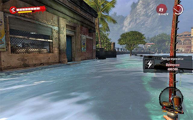Enter the flooded area and get to the barred entrance to the workshop, beware of Floaters on your way there - Postcards - Henderson | Secrets - Secrets - Dead Island Riptide Game Guide