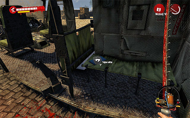 Search a helicopter wreck on the central square, thanks to which you find secret files - Secret Files - Henderson | Secrets - Secrets - Dead Island Riptide Game Guide