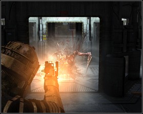 During the dialog be sure to set Isaac in the most advantageous position - your interest is the cryo chamber - Lethal Devotion Part 2 | Walkthrough - Walkthrough - Dead Space Game Guide & Walkthrough