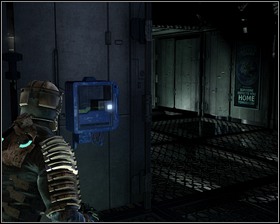 Going up along the walkway you will find a Audio log, and one of the alcoves has a locker with a Power conduit inside - Course Correction Part 2 | Walkthrough - Walkthrough - Dead Space Game Guide & Walkthrough