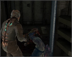 The locking mechanism on the door is broken, and trying to go through it may only result in being shred to pieces - New Arrivals Part 2 | Walkthrough - Walkthrough - Dead Space Game Guide & Walkthrough