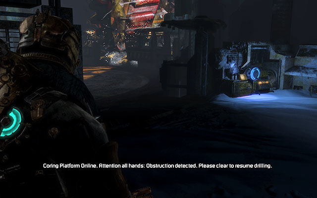 You will enter into a huge area with a large drill in it - Locate the Experiment Facility | 10: Now We Know - 10: Now We Know - Dead Space 3 Game Guide