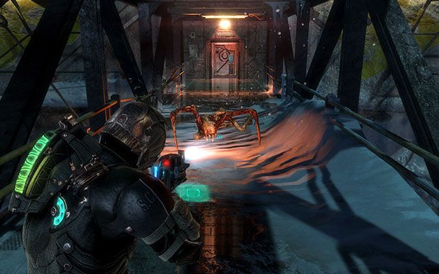 Leave the room and walk to the corridor, where youll find a cargo elevator - youll ride it to the next floor - Collect the Rosetta samples - Paleontology sector | 14: Everything Has Its Place - 14: Everything Has Its Place - Dead Space 3 Game Guide