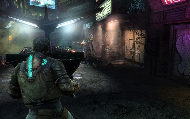 After leaving the elevator, go straight ahead - the only possible way leads through the door on the right - Rendezvous with Norton | 1: Rude Awakening - 1: Rude Awakening - Dead Space 3 Game Guide