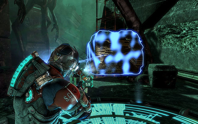 Youll get to the path blocked by large blocks - Bring the codex to the Machine | 17: A Strange City - 17: A Strange City - Dead Space 3 Game Guide