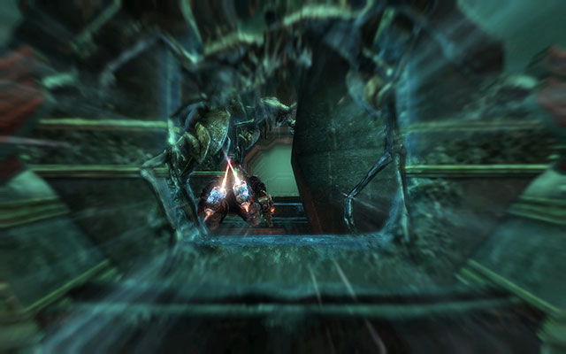 A travel through the portal is quite simple and is limited only to controlling your character and avoiding all obstacles, just like shuttle flight in the early stage of the game - 17: A Strange City ending - 17: A Strange City - Dead Space 3 Game Guide