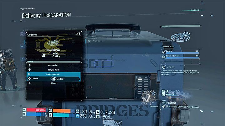 Park your truck as close to the pick-up area as possible - How to deliver a pizza in Death Stranding? - Puzzles - Death Stranding Guide
