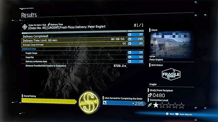 When you reach your destination, park again close to the terminal - How to deliver a pizza in Death Stranding? - Puzzles - Death Stranding Guide