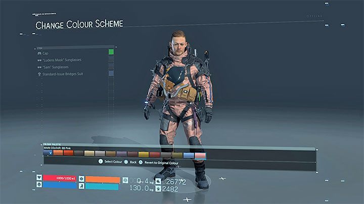 Initially you can only change color of glasses and caps - Is it possible to change the appearance of the character in Death Stranding? - Exploration and cargo transportation - Death Stranding Guide
