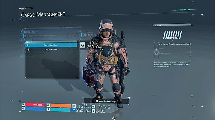 Select the chiralium-contaminated cargo and place it in Sams hand - Public Service Porter trophy | Death Stranding - Trophy Guide - Death Stranding Guide