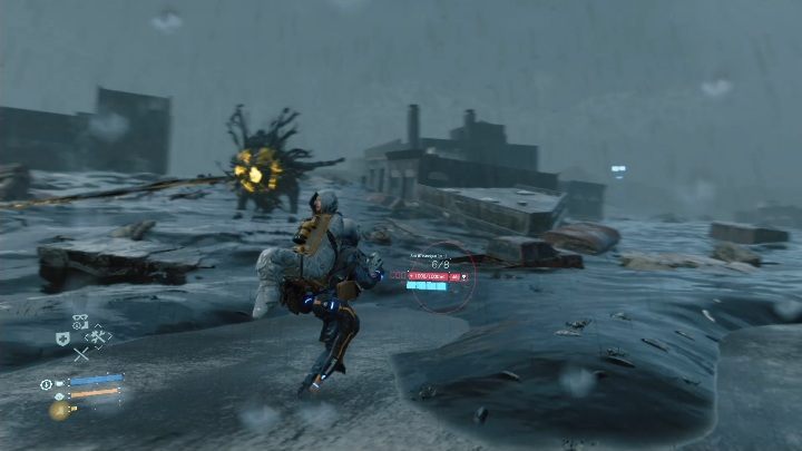 Your character may have trouble with maintaining balance while Mamas resting on your back - Four-legged beast | Death Stranding Boss - Bosses - Death Stranding Guide