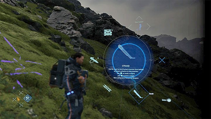 Strand is a type of a rope that can be used to tie cargo - How to get the first weapons in Death Stranding? - Combat - Death Stranding Guide