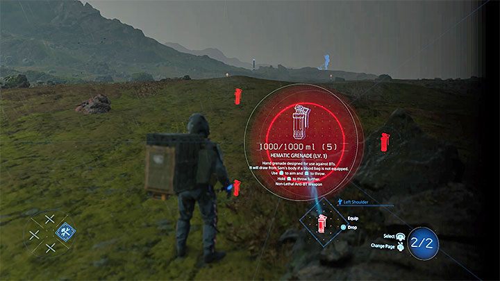 Hematic Grenades are used to banish Beached Things (BTs) - How to get the first weapons in Death Stranding? - Combat - Death Stranding Guide