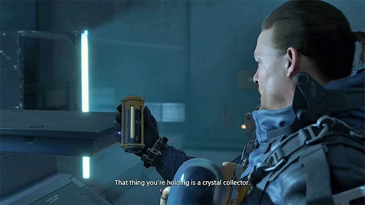2) You cant pick up Chiral Crystals right away from the beginning - the hero must get Crystal Collector item - How to get crafting materials in Death Stranding? - Exploration and cargo transportation - Death Stranding Guide