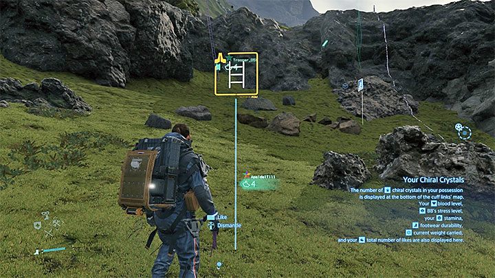 You can give likes to all constructions designs and signs left by other players - stand in the right place and press the touchpad - What are the likes for in Death Stranding? - Multiplayer and social elements - Death Stranding Guide