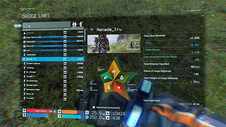 You can track the likes in Bridge Linksmenu available from the pause menu - What are the likes for in Death Stranding? - Multiplayer and social elements - Death Stranding Guide