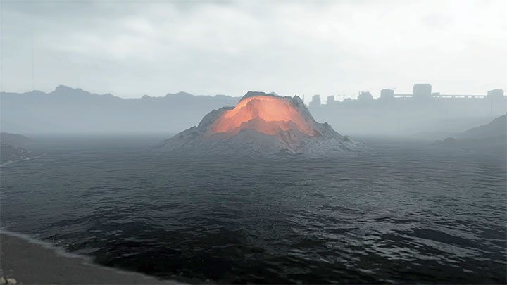 After reaching the destination, you have to throw the bomb into the lake - remove it from the back - How to stop the nuclear bomb from exploding in Death Stranding? - Puzzles - Death Stranding Guide