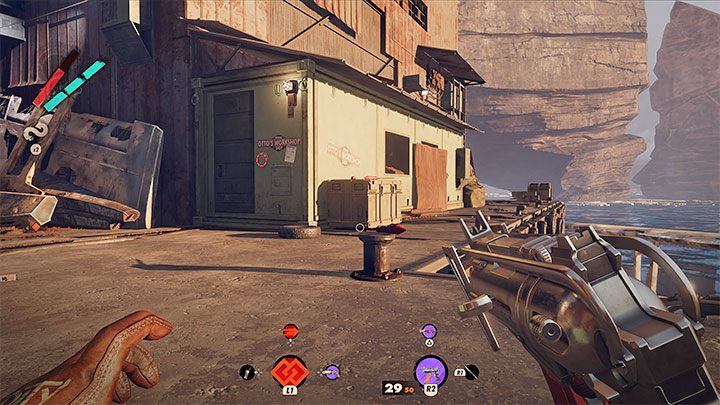 Go to the Karl's Bay district and examine it in the morning or afternoon hours - Deathloop: Ballad of Ramblin Frank - walkthrough - Visionary Leads - Deathloop Guide