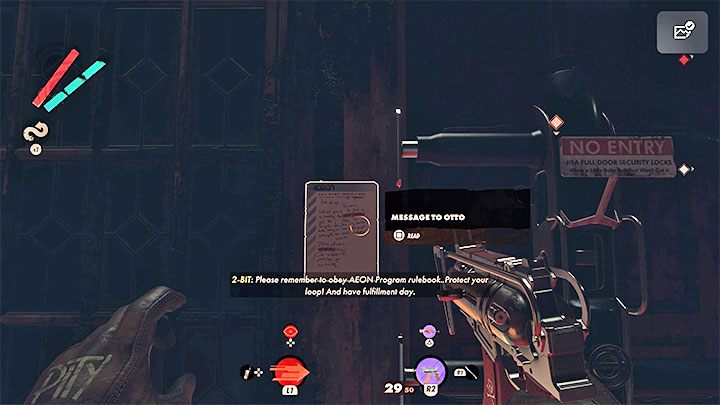 You have to go to the Updaam district again - Deathloop: Ballad of Ramblin Frank - walkthrough - Visionary Leads - Deathloop Guide