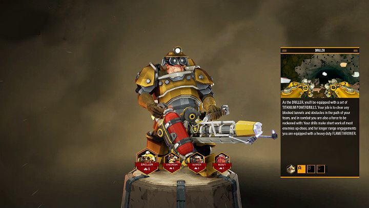 The drillers secondary weapon is the Subata 120 hand pistol, which is useful for fighting weaker opponents or for shooting from a distance - Deep Rock Galactic: Driller - character description, perks - Driller - Deep Rock Galactic Guide