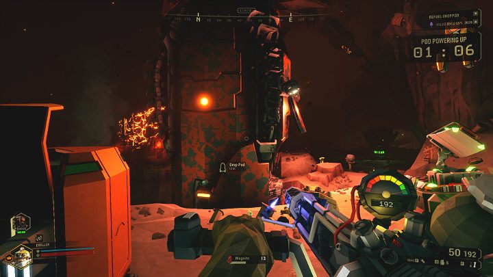 Once the tanks are refuelled, you will start the evacuation process - it takes 1 minute and 30 seconds - Deep Rock Galactic: Salvage Operation, Finishing the mission and evacuation - Salvage Operation - Deep Rock Galactic Guide