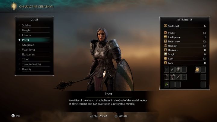 The priest is a class for people who want to invest heavily in miracles - Demons Souls Remake: Character Classes - list - Character development - Demons Souls Remake Guide