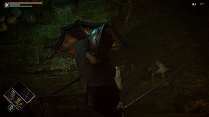 Pick up the items and then jump down - Demons Souls Remake: Depraved Chasm (5-1) - walkthrough - Valley of Defilement (Region 5) - Demons Souls Remake Guide