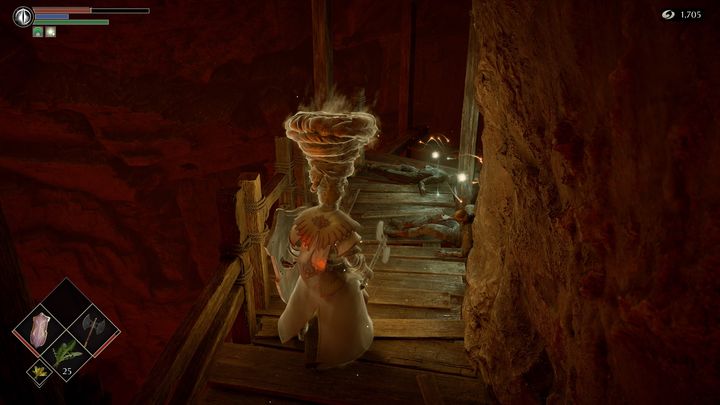 On the right side of the exit, there are two items that you can pick up - Demons Souls Remake: The Tunnel City (2-2) - walkthrough - Tunnel of the Stone Fang (Region 2) - Demons Souls Remake Guide