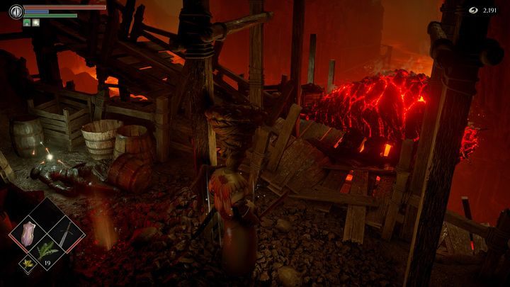 Like stone worms crawling out of the ground, fire lizards are weak to magical damage - Demons Souls Remake: The Tunnel City (2-2) - walkthrough - Tunnel of the Stone Fang (Region 2) - Demons Souls Remake Guide