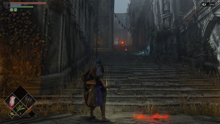 There's a trap on the stairs - Demons Souls Remake: Inner Ward (1-3) - walkthrough - Boletarian Palace (Region 1) - Demons Souls Remake Guide