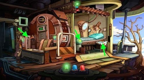 As you probably remember, Gizmo acts as a fireman, doctor or policeman, depending on situation, and this location act as three rooms too - Find coffee powder ingredients | Part 1 - Kuvaq - Part 1 - Kuvaq - Deponia Game Guide & Walkthrough