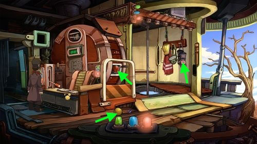 Pull the Lever down again, obtaining fire service station - Find coffee powder ingredients | Part 1 - Kuvaq - Part 1 - Kuvaq - Deponia Game Guide & Walkthrough