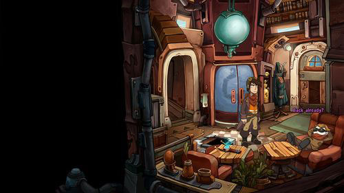 Two friends will have a conversation - Find coffee water ingredients | Part 1 - Kuvaq - Part 1 - Kuvaq - Deponia Game Guide & Walkthrough