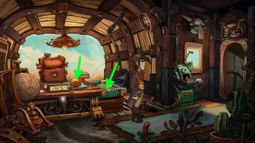 After the conversation look around the office - Find coffee water ingredients | Part 1 - Kuvaq - Part 1 - Kuvaq - Deponia Game Guide & Walkthrough