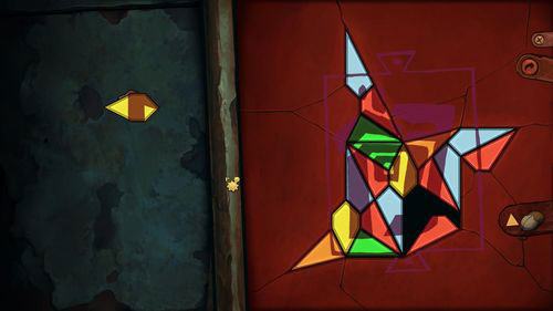 Arrange pieces of mosaic as shown on the above screen - Clear the mosaic table | Part 3 - Lower Ascension Station - Part 3 - Lower Ascension Station - Deponia Game Guide & Walkthrough